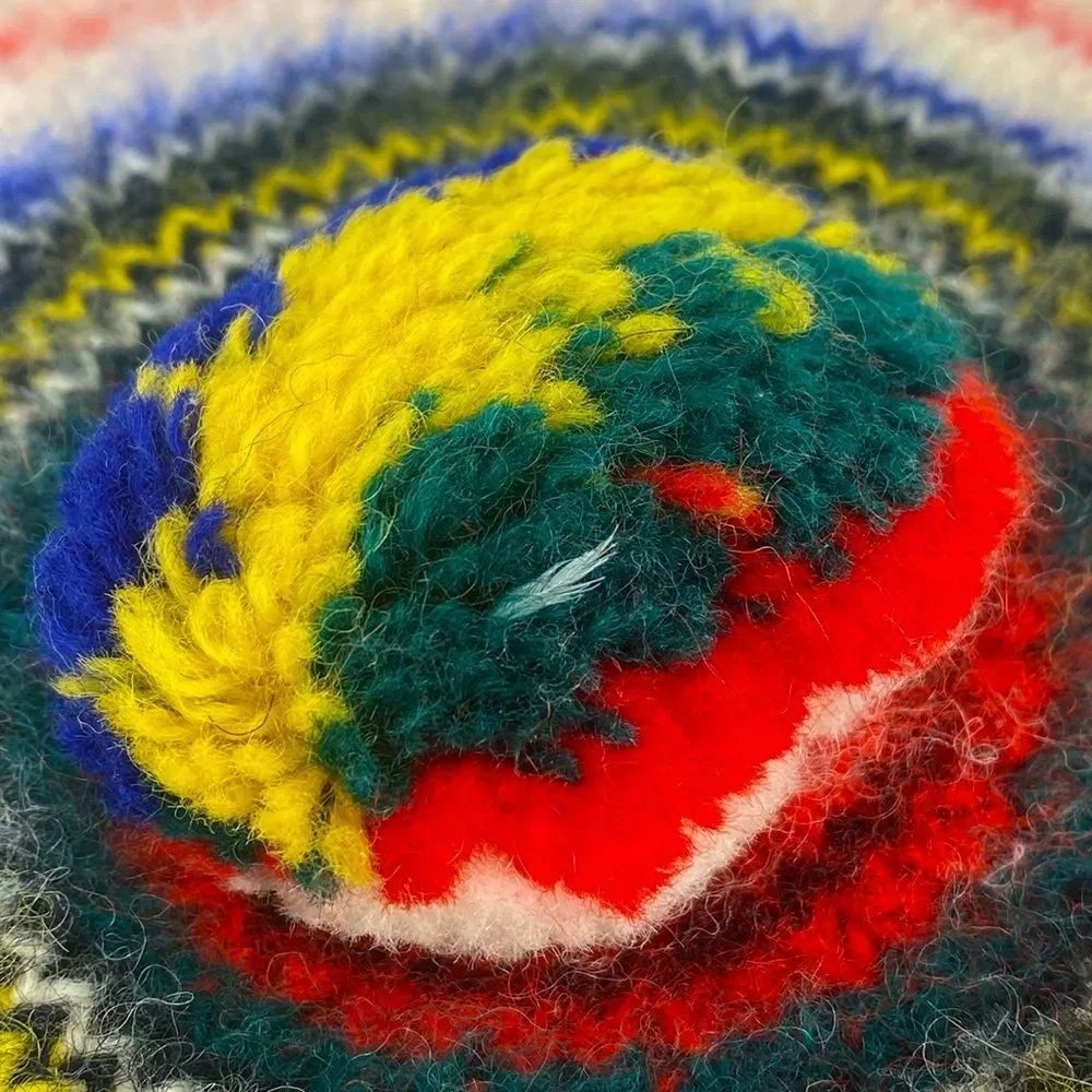Vintage Tress Stewart Multicolor 100% Pure New Wool Knit Beret Made in Scotlands - Picture 3 of 8